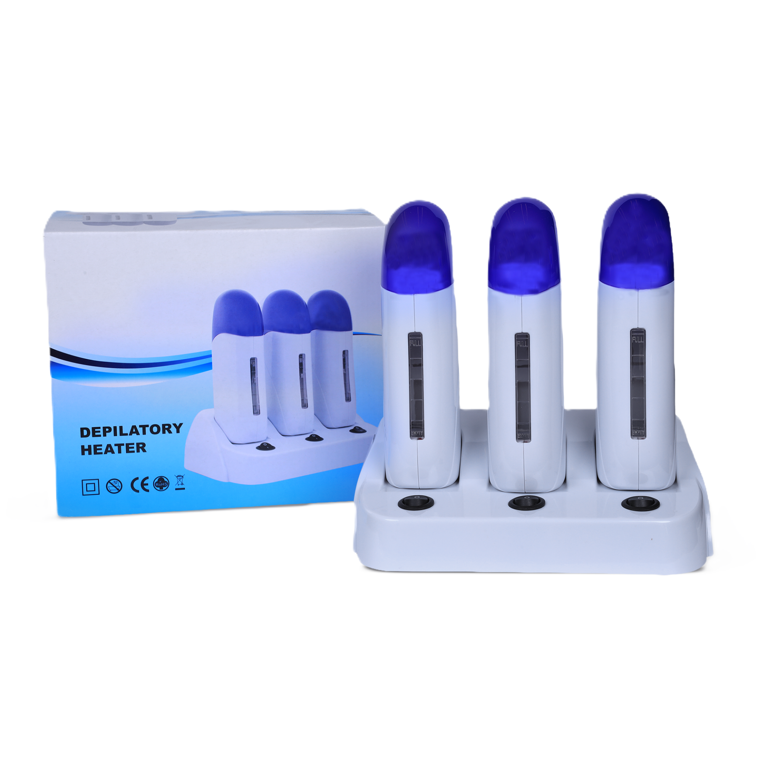 Depilatory Heater Triple Cartridge with Base