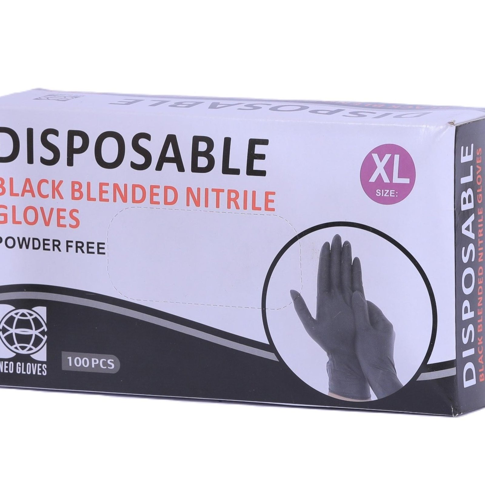 Disposable Black Blended Nitrile Gloves Extra Large