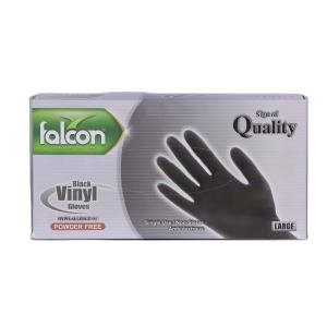 Falcon Black Vinyl Gloves Large