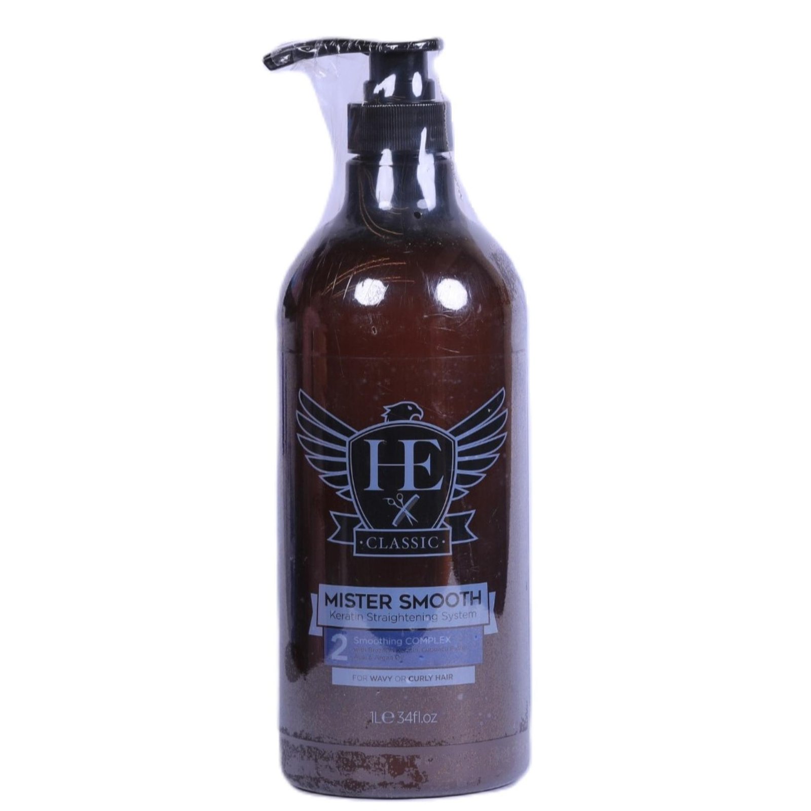 HE Classic Mister Smooth Keratin Straightening System Step 2 for Wavy or Curly Hair 1L