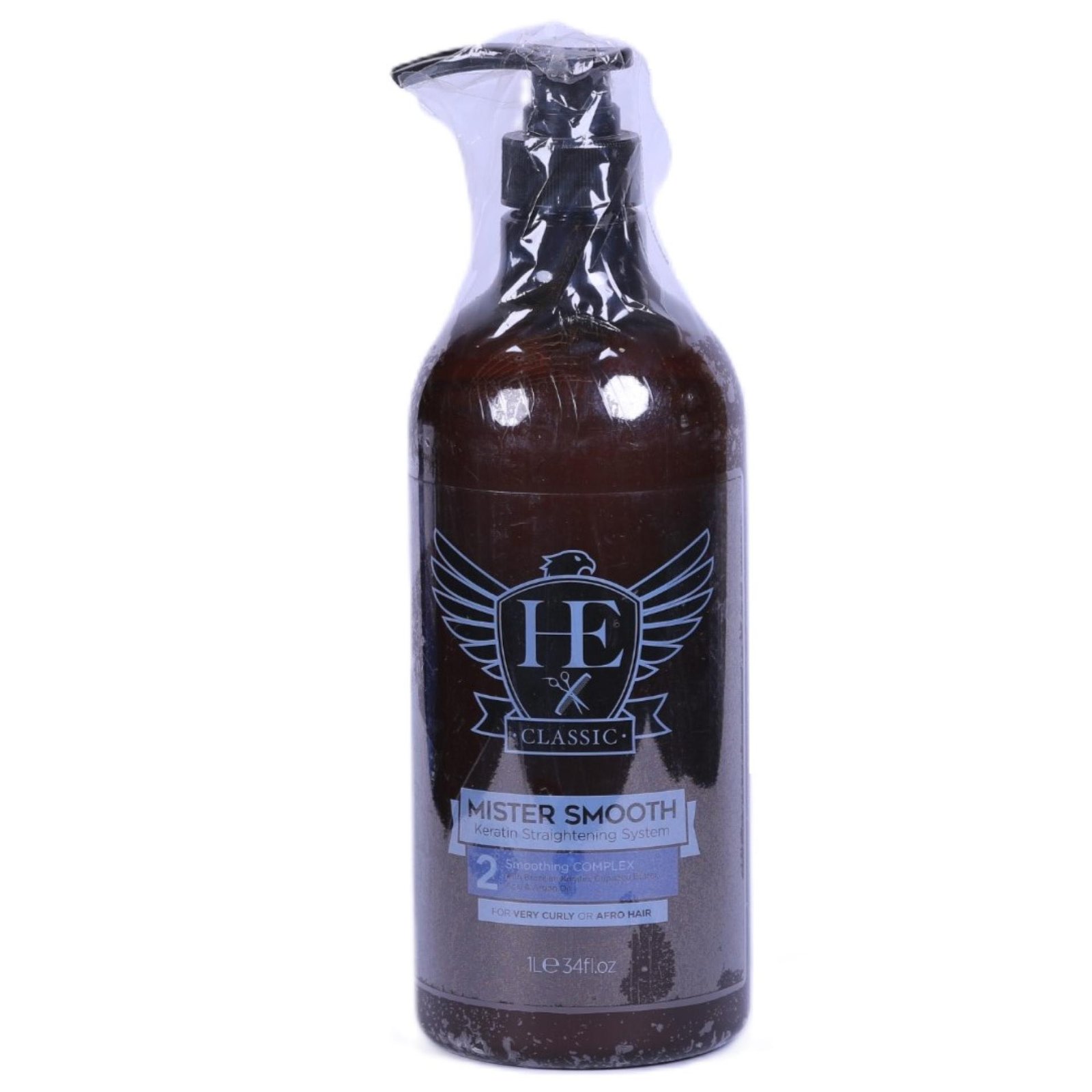 HE Classic Mister Smooth Keratin Straightening System Step 2 for Very Curly of Afro Hair 1L