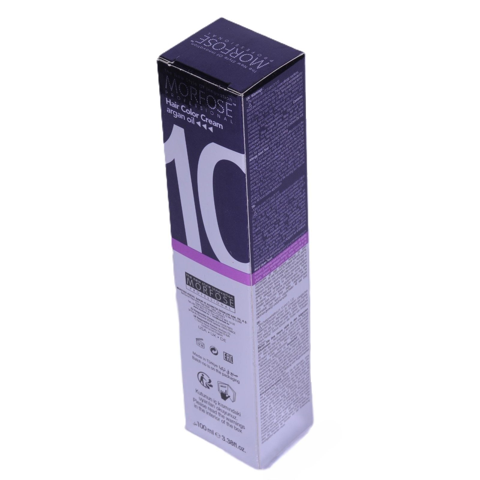 MORFOSE 10 Hair Color Cream with Argan Oil 1 - Black 100ml