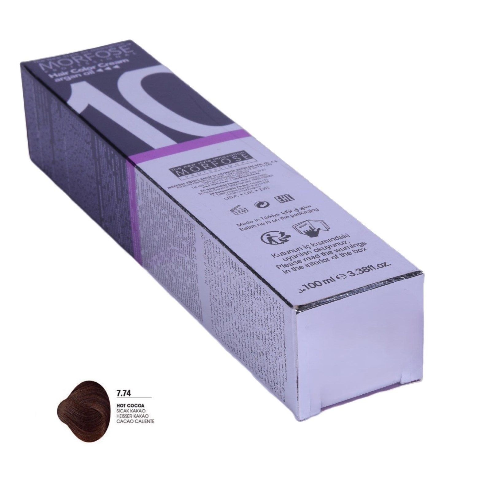 MORFOSE 10 Hair Color Cream 7.74-COCOA HOT BLONDE 100ml