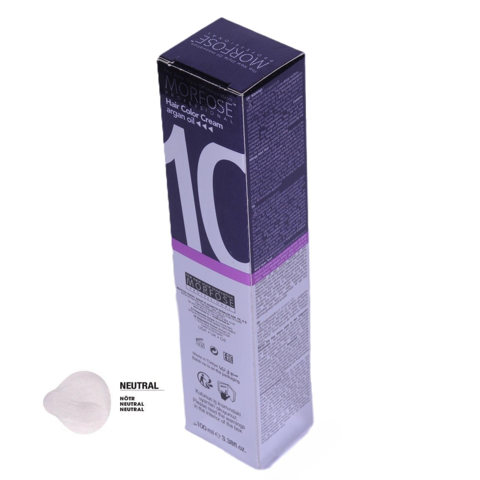 MORFOSE 10 Hair Color Cream with Argan Oil Neutral 100ml