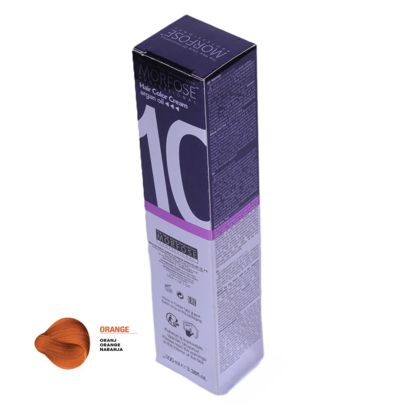 MORFOSE 10 Hair Color Cream with Argan Oil Orange 100ml