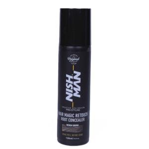 NISH MAN Hair Magic Retouch Root Concealer Medium Brown 100ml