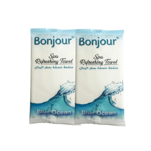 Bonjour Refreshing Towel 1pc BLUE OCEAN