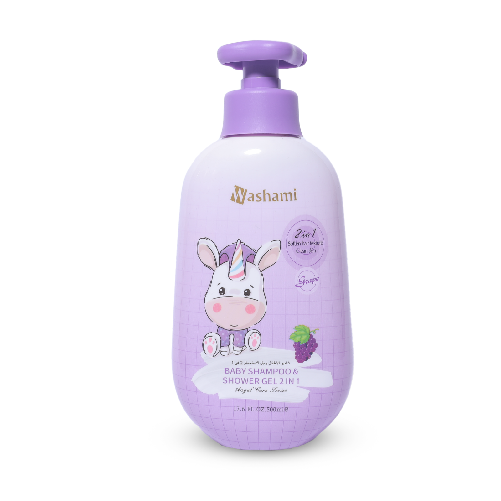 Washami 2in1 Baby Shampoo & Shower Gel Grape 500ml